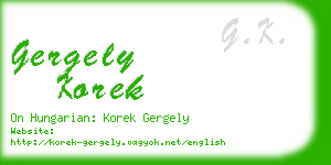 gergely korek business card